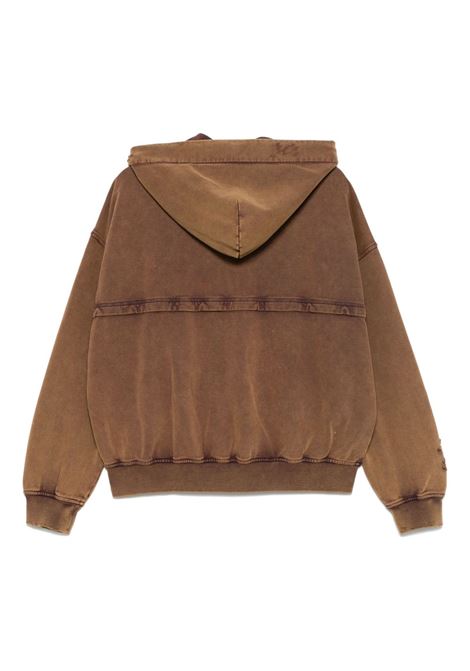 Brown panelled-design hoodie Feng Chen Wang - unisex FENG CHEN WANG | FUS19HD04BPTTNGSL